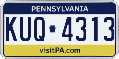 PA license plate KUQ4313