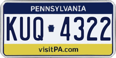PA license plate KUQ4322