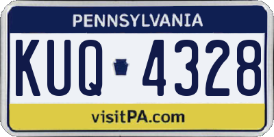 PA license plate KUQ4328