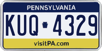 PA license plate KUQ4329