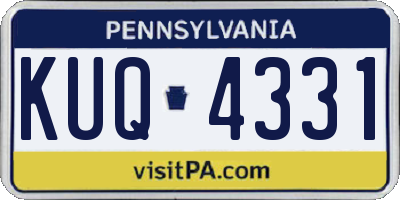 PA license plate KUQ4331