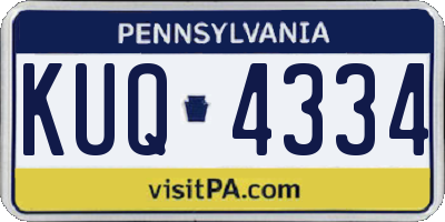 PA license plate KUQ4334