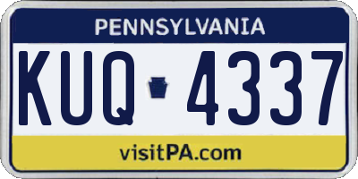 PA license plate KUQ4337