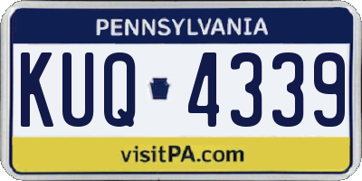 PA license plate KUQ4339