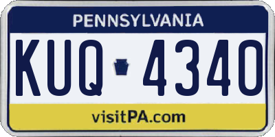 PA license plate KUQ4340