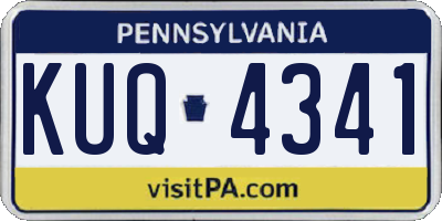 PA license plate KUQ4341