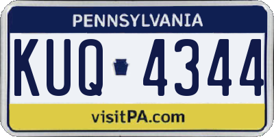 PA license plate KUQ4344