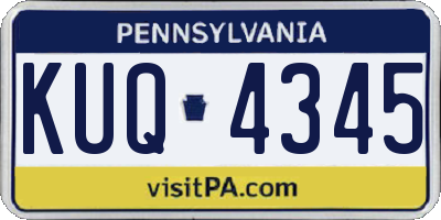 PA license plate KUQ4345