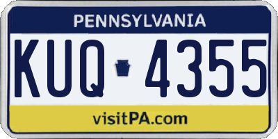 PA license plate KUQ4355