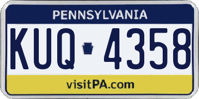 PA license plate KUQ4358