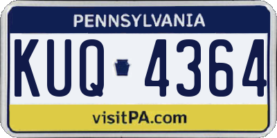 PA license plate KUQ4364