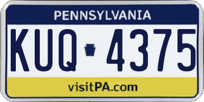 PA license plate KUQ4375