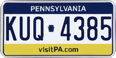 PA license plate KUQ4385