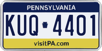 PA license plate KUQ4401