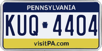 PA license plate KUQ4404