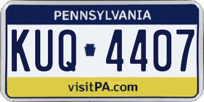 PA license plate KUQ4407