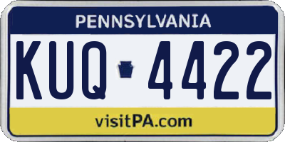 PA license plate KUQ4422