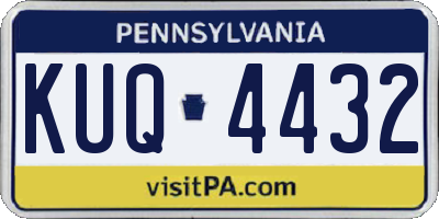 PA license plate KUQ4432