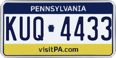 PA license plate KUQ4433