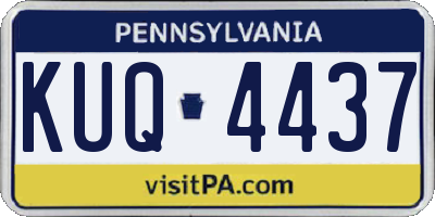 PA license plate KUQ4437