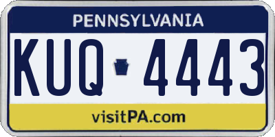 PA license plate KUQ4443