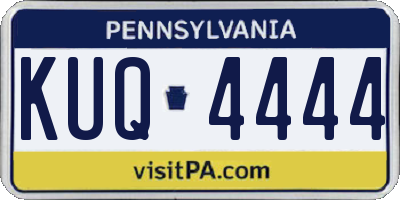 PA license plate KUQ4444