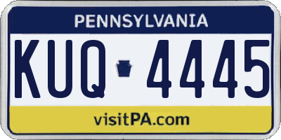 PA license plate KUQ4445