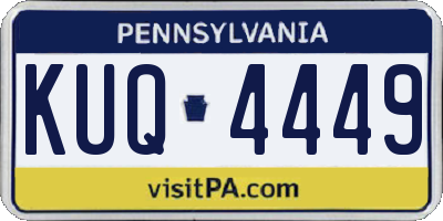 PA license plate KUQ4449