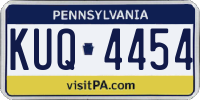 PA license plate KUQ4454