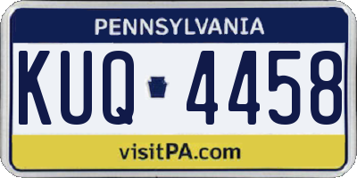 PA license plate KUQ4458