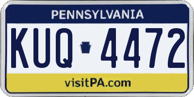 PA license plate KUQ4472