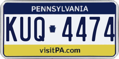 PA license plate KUQ4474