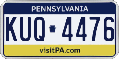 PA license plate KUQ4476
