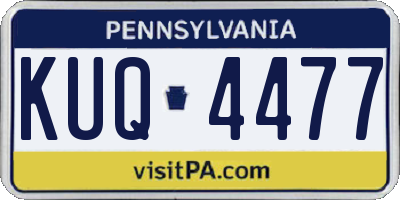 PA license plate KUQ4477