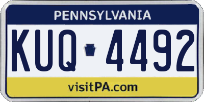 PA license plate KUQ4492