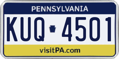 PA license plate KUQ4501