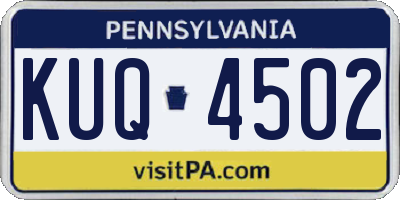 PA license plate KUQ4502