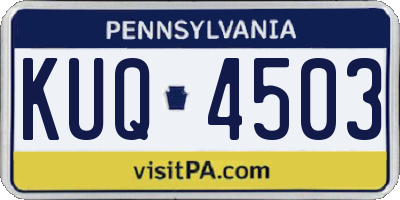 PA license plate KUQ4503