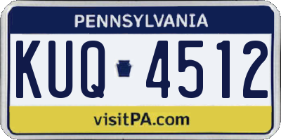 PA license plate KUQ4512