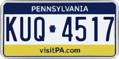PA license plate KUQ4517