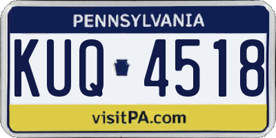 PA license plate KUQ4518