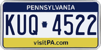 PA license plate KUQ4522