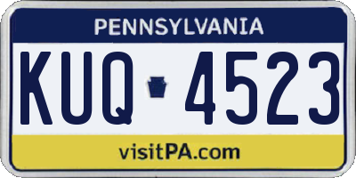 PA license plate KUQ4523