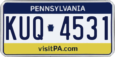 PA license plate KUQ4531