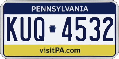 PA license plate KUQ4532