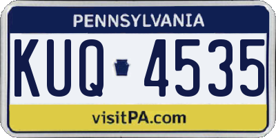 PA license plate KUQ4535