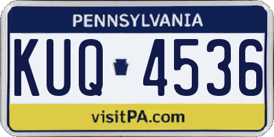 PA license plate KUQ4536