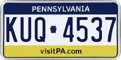 PA license plate KUQ4537