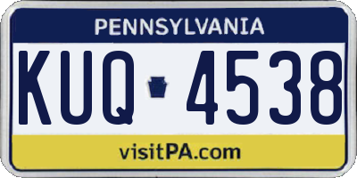 PA license plate KUQ4538
