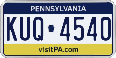 PA license plate KUQ4540